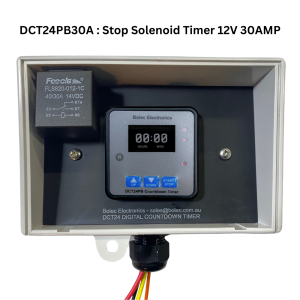 DCT24PB30A : Stop Solenoid Timer 12V 30AMP